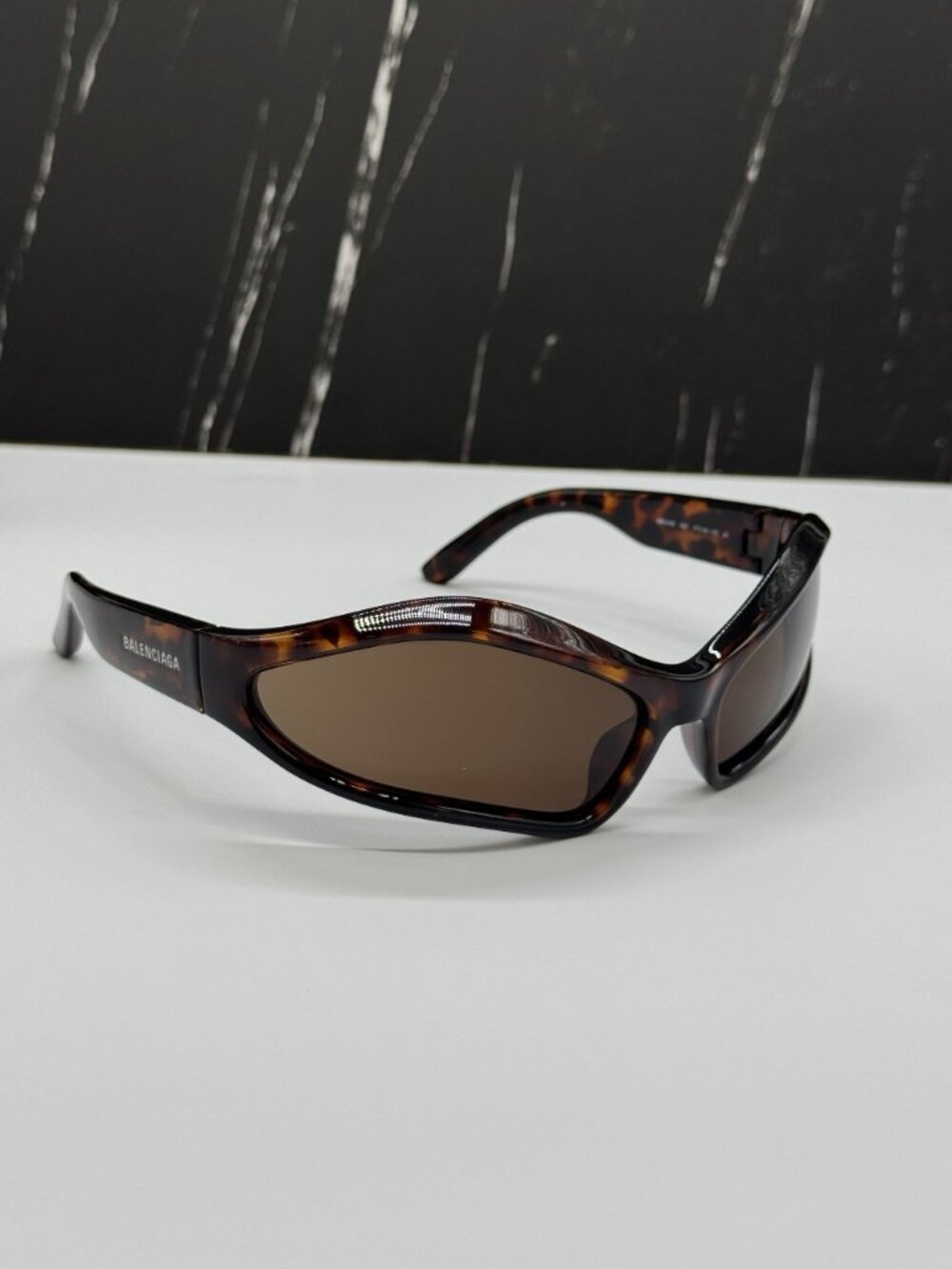 NEW BALENCIAGA BB0314S 002 HAVANA UNISEX GEOMETRIC SUNGLASSES BALENCIAGA EYEWEAR - Picture 6 of 10